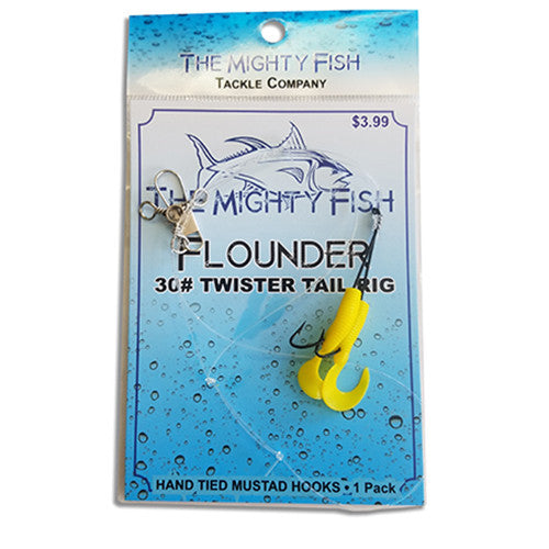 THE MIGHTY FISH TACKLE COMPANY FLOUNDER RIG WITH YELLOW GRUB