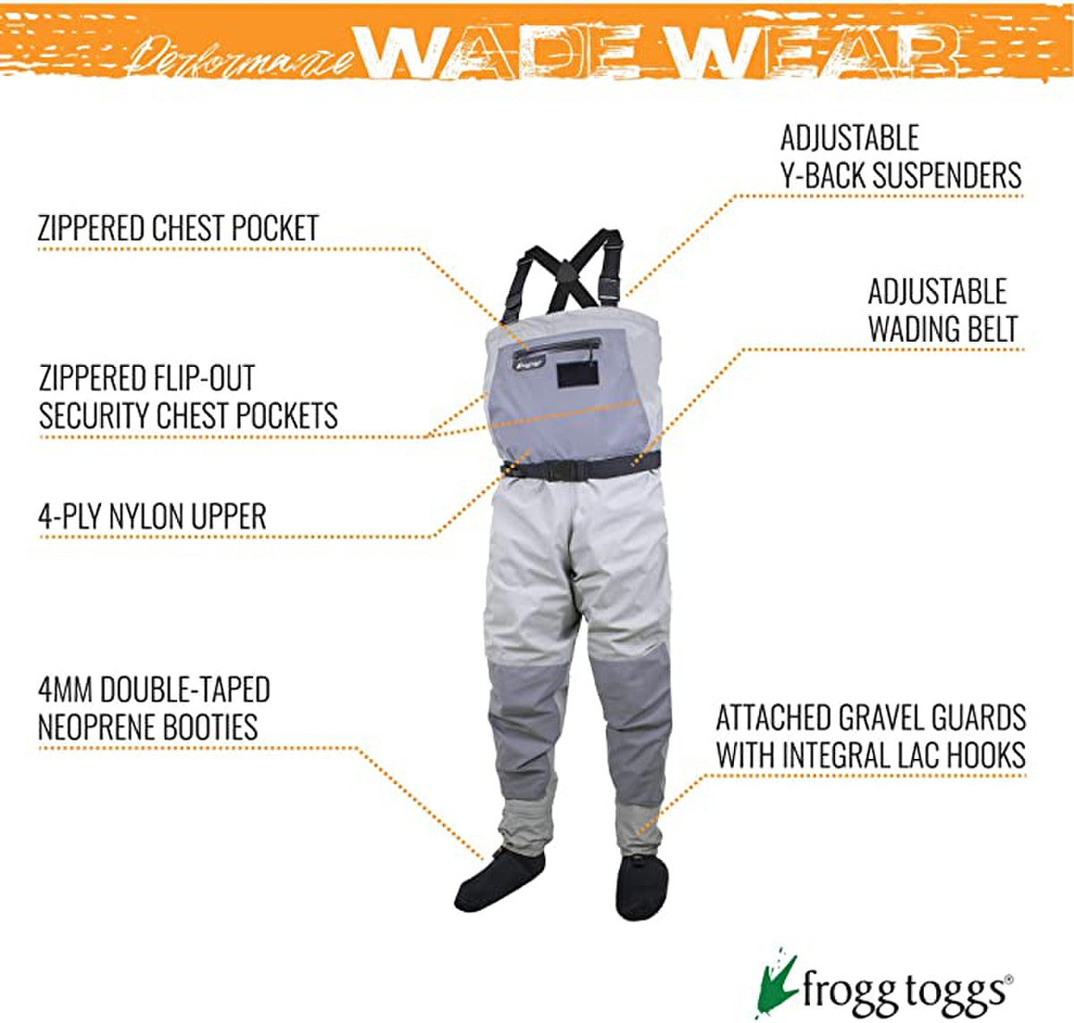 FROGG TOGGS MENS HELLBENDER 2.0 SF CHEST WADER