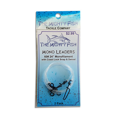 THE MIGHTY FISH TACKLE COMPANY MONO LEADER WITH SNAP