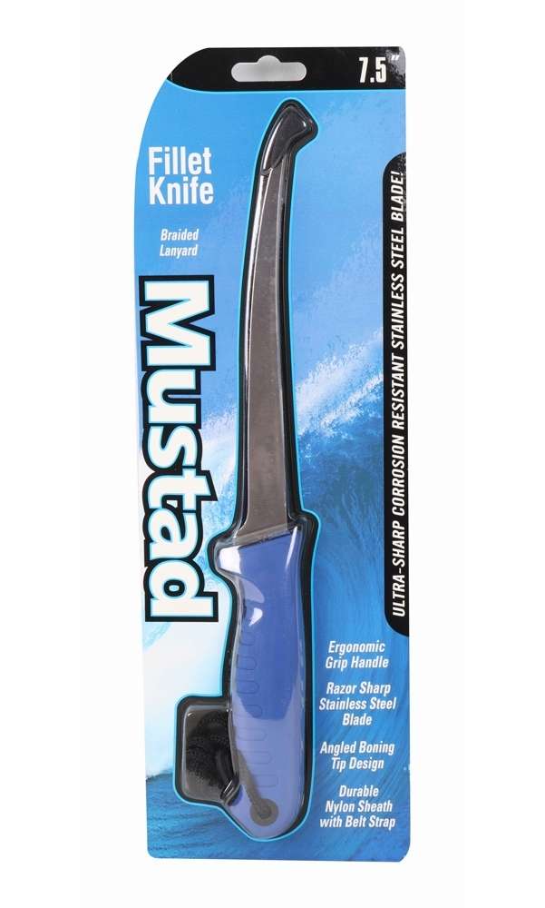 MUSTAD 7.5" DELUXE SOFT GRIP HANDLE FILLET KNIFE